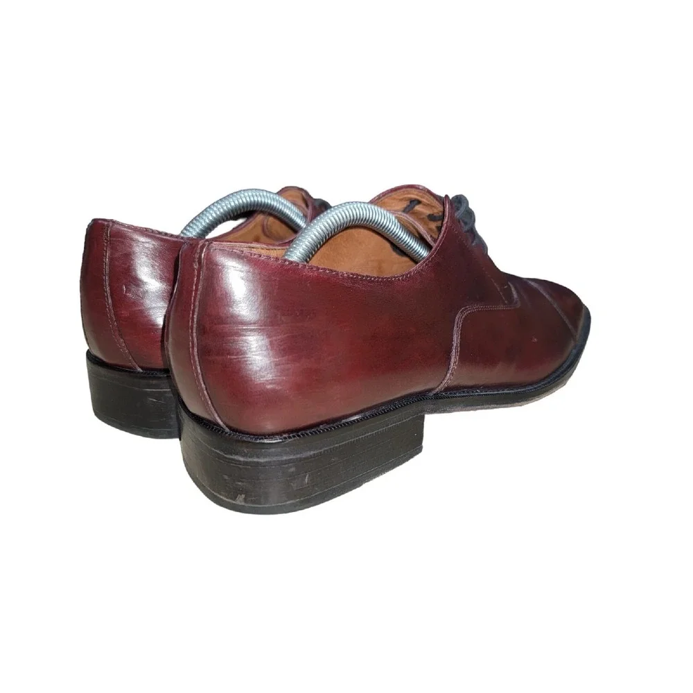 Sandro Moscoloni‎ Men's Bolero Burgundy Leather Oxford Cap Toe Shoes Sz 10